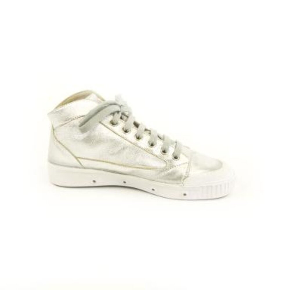 Spring Court M2 Glove W metallic caoutchous argent fox blanc silver/fxg white